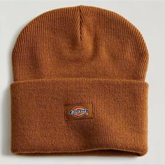 New. With Tags. Questions? Leave A Comment Below! Classic Knit Beanie Hat, Fall Streetwear Beanie With Ribbed Cuffs, Knit Beanie With Ribbed Cuffs For Fall, Classic Knit Hats For Cold Weather, Classic Cotton Hats For Cold Weather, Classic Cotton Hat For Cold Weather, Brown Cotton Winter Hat, Casual Fall Beanie Cap, Knitted Beanie For Fall Streetwear