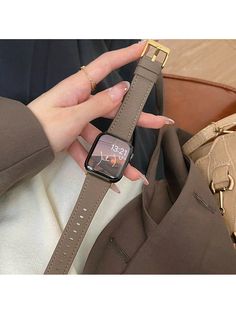 1 Pc Soft Leather Loop Compatible With Apple Watch Band For Women Sport 38mm 40mm 41mm 42mm 44mm 45mm 46mm 49mm , Strap Compatible With Apple Watch Series 10/9/8/7/6/5/4/3/2/1 SE Ultra Coffee Brown    Pu  Watch Accessories   Watch Accessories & Tools, size features are:Bust: ,Length: ,Sleeve Length: Apple Watch Aesthetic Outfit, Smart Watch Accessories, Apple Watch Aesthetic Bands, Apple Watch 9, Black Apple Watch Aesthetic, Apple Watch Outfits Women, Apple Watch Series 9, Apple Watch Style Women, Apple Watch Inspiration