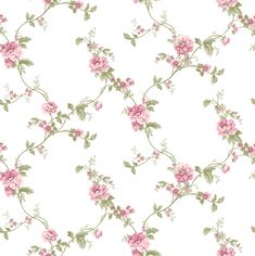 sample ramage medio edra pink wallpaper from cottage chic collection by galerie wallcoverings 1 Rose Trellis, Blooming Garden, W Wallpaper, Trellis Design, Chic Flowers, Chic Pink, Burke Decor, Accent Wallpaper, Damask Pattern