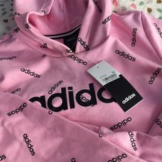 Brand New Never Worn Bought At Macy’s First And Last Photo Show True Color Light Pink Pink Adidas Hoodie, Pink Logo Print Hoodie For Spring, Army Green Sweater, Adidas Cropped Hoodie, Adidas Pharrell Williams, Color Light Pink, Black Long Sleeve Sweater, Adidas Sweater, Adidas Crop