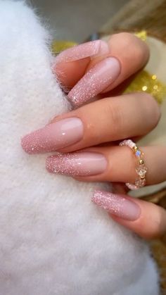 Holiday Acrylic Nails, Pink Ombre Nails, Girly Acrylic Nails, French Tip Acrylic Nails, Chic Nails, Nail Arts, Cute Acrylic Nails