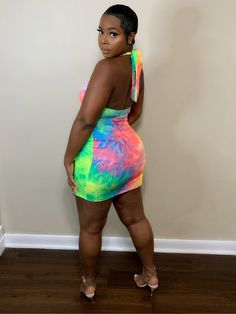 You’ve been working to get into our Da Body Dress. Featuring stretch fabric, tie up neckline with cutouts, bold tye dye coloring and no closures. Available in sizes Sm, Med, Lrg Model wearing size Med Havana Nights Dress, Havana Nights, Body Dress, Night Dress, Stretch Fabric, Midi Dress, Dye, Maxi Dress, Fabric