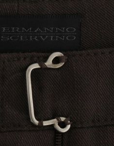 Indulge in the perfect blend of luxury and comfort with these exquisite Ermanno Scervino Dress Pants. Crafted from soft 100% cotton, these pants ensure both style and ease of wear. Featuring a sophisticated brown hue, they come with gathered leg-ends and subtle logo detailing, adding a touch of designer elegance to your wardrobe. Brand new with tags and awaiting to complement your fashion-forward ensembles. Material: 100% cotton Color: Brown Country of origin: IT Brown Cotton Pants, Brown Cotton Dress, Brown Chinos, Shirt Designs For Men, Casual Dress Pants, Sneaker Jewelry, Ermanno Scervino, Denim Jacket Men, Mens Shoes Boots