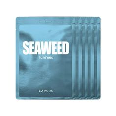 DEEP MOISTURE - Lyocell sheet mask with Seaweed offers superior hydration, helping to revitalize, fortify and soothe skin all at once. Size: 9.17 x 5.59 x 1.18 inches; 3.2 Ounces.  Color: Blue. Daily Face Mask, Skin Korean, Minimize Wrinkles, Beauty Mask, Anti Aging Ingredients, Face Hydration, Collagen Peptides, Sheet Mask, Beauty Favorites