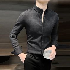 SPECIFICATIONS  Brand Name : LIDOU    Material : COTTON    Shirts Type : Casual Shirts    Applicable Scene : Trip    Style : Smart Casual    Hign-concerned Chemical : None    Origin : Mainland China    CN : Fujian    Sleeve Length(cm) : Full    Applicable Season : Spring and Autumn    Gender : MEN    Item Type : SHIRTS    Place Of Origin : China (mainland)    Collar : stand    Closure Type : Single Breasted    Sleeve Style : regular    Model Number : shirt    Fabric Type : Broadcloth    Pattern Woolen Shirt, Shirt Collars, Trip Style, Number Shirt, Style Smart Casual, Man Standing, New Chinese, Cotton Shirts, Mens Spring