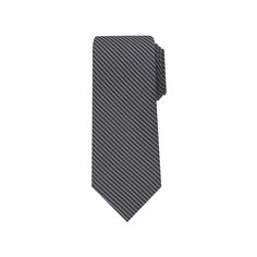 For the well-dressed man. Add an extra element of style to your dress apparel with this men's Bespoke striped skinny tie. Striped pattern Narrow width complements slim, modern dress apparel Imported 2.75-inch width Spot clean Polyester Size: One Size. Color: Black. Gender: male. Age Group: adult. Striped Suit And Tie Accessories For Work, Fitted Striped Ties For Black Tie Events, Modern Fitted Suit And Tie Accessories For Business, Striped Ties For Workwear, Formal Striped Fitted Suit And Tie Accessories, Fitted Pinstripe Ties For Business, Elegant Business Ties With Vertical Stripes, Black Standard Tie For Business Casual, Elegant Black Ties For Business Casual