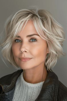 Bob Blond, Stylish Short Haircuts, Choppy Bob Hairstyles, Chin Length Hair, Bob Haircut For Fine Hair, Short Hair Trends, Wavy Hairstyles, Hairdos For Short Hair