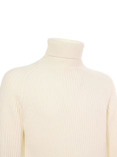 Long sleeve turtleneck, ribbed design. Cream color. Slim Fit. Composition: 100% Virgin Wool. Made in Italy Elegant Ribbed Turtleneck Sweater, Casual Cashmere Turtleneck With Ribbed Collar, Workwear Ribbed Cashmere Turtleneck, Classic Turtleneck Sweater With Ribbed Neckline, Ribbed Cashmere Turtleneck For Work, Classic Ribbed Turtleneck For Workwear, High Neck Turtleneck For Workwear, Casual Ribbed Cashmere Turtleneck, Classic Ribbed Turtleneck For Spring