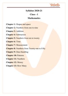 the sylabius class - 1 math worksheet is shown in red and white