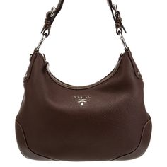 Purchased From The Real Real The Real Real, Bags Prada, Real Real, Hobo Shoulder Bag, Prada Bags, Brown Silver, Prada, Bag Lady, Shoulder Bag