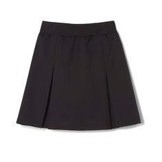 Because school days are so much more than just sitting in class. This kick pleated skort is made to move, from moisture-wicking fabric. It comes with built-in shorts, so you can hit a cartwheel if you like. A bow on the stretchy waistband adds the finishing touch. Lined Skort For School, Lined Skirt Skort For School, School Uniform Style Skort For Workwear, Pleated School Tennis Skirt, Solid Skirted Skort For School, Stretch Pleated Skirt For School With Lined Skirt, Stretch Short Skort For School, Stretch Pleated Skirt For School With Lining, Short Stretch Skort For School