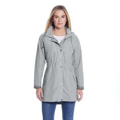 Featuring a smooth water-resistant woven construction, this women's Weathercast hooded anorak jacket will keep you shielded from the elements.Click on this WOMEN'S GUIDE to find the perfect fit and more! FEATURES Smooth water-resistant woven construction 2 side snap pockets Attached hood Snap & zipper closures Long sleeves Fully linedFIT & SIZING Relaxed with cinchable waist 34-in. length from shoulder to hem Designed to hit just below the waist Inner drawstring waistband LightweightFABRIC & CAR Weatherproof Parka For Outdoor, Fall Hiking Raincoat, Casual Raincoat With Adjustable Hood, Casual Weatherproof Windbreaker, Functional Weatherproof Windbreaker, Functional Utility Jacket, Hooded Jacket With Double-lined Hood For Outdoor Activities, Hooded Parka For Rainy Weather, Hooded Raincoat With Double-lined Hood