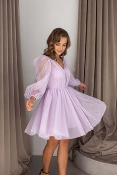 Wedding Guest Dress Tulle, Bridesmaid Dress Short, Tulle Dress Short, Purple Short Dress, Perfect Birthday Dress, Light Purple Dress, Tulle Cocktail Dress, Tule Rok, Cocktail Dress Wedding Guest