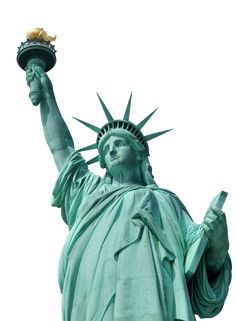 the statue of liberty is shown against a white background stock photo - 957982