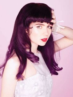 grimes Tumblr, Purple Hair, Pastel Dress, Wonder Women, Female Musicians, Music Fashion, Dream Hair