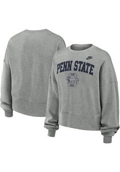 Make your way to the big game in this Penn State Nittany LionsWomens Grey Essential Crew Sweatshirt! This Nittany Lions Long Sleeve Sweatshirt features a screen print team logo on center chest. Stay warm and comfortable with this Womens Penn State Nittany Lions Crew Sweatshirt. Made of 82% cotton / 18% polyester, Drop shoulder, Ribbed cuffs, Ribbed hem, Straight hem, Machine wash cold, tumble dry low, 82% COTTON / 18% POLYESTER, 4 Cute Tailgate Outfits College, Cute Tailgate Outfits, Tailgate Outfits College, Tailgate Outfit College, Tailgate Outfits, College Mom, Outfits College, Tailgate Outfit, New York City Fc