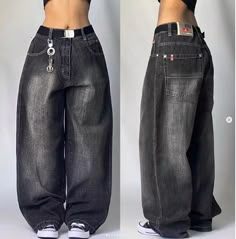 Look Jean, Street Jeans, Fashion 90s, Streetwear Jeans, Mode Jeans, 90's Fashion, Wide Trousers, High Street Fashion, Autumn 2024