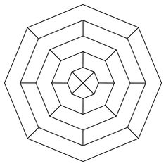 an octagon shape that looks like hexagonal shapes, with the center in black and white