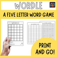 a hand holding a piece of paper next to a printable word game with words on it