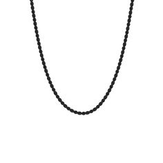 Helix Chain Necklace Black Adjustable 50-60cm/20-24' for men steel and barnett Elegant Black Stainless Steel Chain Necklace, Black Rope Chain Necklace As Gift, Elegant Black Rope Chain Necklace, Black Rope Chain Necklace For Gift, Minimalist Black Cable Chain Necklace, Black Stainless Steel Cable Chain Necklace, Black Metal Necklace With Cable Chain, Black Metal Link Necklace, Twisted Chain Necklace For Gifts