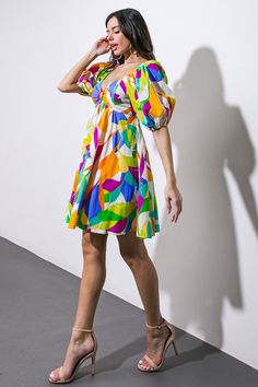 A delightful woven mini dress adorned with a charming sweetheart neckline, dainty short puff sleeves, and a beautifully smocked back bodice.Details:Self : 100% CottonSize & Fit- Model is 5`7" And Wearing Size Small- Measurements Taken From Size Small- Approx. Length: 33" Multicolor Puff Sleeve Summer Dress, Multicolor Puff Sleeve Dress For Spring, Garden Party Mini Dress With Gathered Sleeves, Spring Mini Dress With Smocked Back And Sweetheart Neckline, Spring Mini Dress With Sweetheart Neckline And Gathered Sleeves, Summer Mini Dress With Gathered Sleeves, Summer Mini Dress With Gathered Sleeves And Sweetheart Neckline, Summer Mini Dress With Sweetheart Neckline And Gathered Sleeves, Casual Multicolor Puff Sleeve Dress For Spring