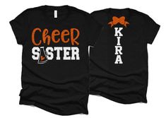 Glitter Cheer Sister Shirt | Cheer Short Sleeve Shirt | Cheer Bling | Cheer Spirit Wear | Bella Canvas T-shirt | Youth or Adult PLEASE READ BEFORE ORDERING WE CANNOT RUSH ORDERS OR CREATE NEW DESIGNS DURING PEAK SEASON AUG - MAY. IF YOU NEED TO CANCEL PLEASE DO SO WITHIN 24HRS Please read full description before ordering we cannot be responsible for mistakes made by not reading the full description. ORDERING INSTRUCTIONS: 1. Select your Garment Size/Color Each size must be selected separately. P Cheer Spirit Wear, Cheerleader Gift, Band Mom Shirts, Cheer Shorts, Cheer Spirit, Cheerleading Shirts, Cheer Tshirts, Cheer Mom Shirts, Baseball Tee Shirts