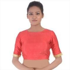 Red and Maroon color Blouse in Raw Silk fabric with Thread work Fitted Red Blouse, Orange Padded Blouse, Red Short Sleeve Blouse With Pallu, Red Short Sleeve Top For Festive Season, Red Padded Blouse With Short Sleeves, Red Padded Blouse Piece For Summer, Red Padded Blouse For Summer, Red Short Sleeve Padded Blouse Piece, Festive Red Short Sleeve Blouse