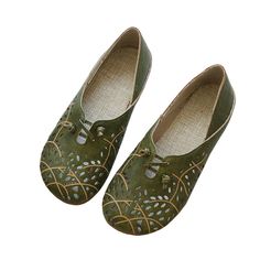 Gender: Women Item Type: Shoes Main Material: PU Lining: Cotton Linen Style: Casual, Classic, Retro Season: Summer Heel Type: Flat Outsole Material: Rubber Heel Height: Low Heel (1-3 cm) Size Length cm inch 35 22.5 8.86  36 23 9.06  37 23.5 9.25  38 24 9.45  39 24.5 9.65  40 25 9.84 Summer Heels, Summer Flats, 자수 디자인, Casual Flat Shoes, Chunky Heels Sandals, Shoe Size Conversion, Casual Flats, Rubber Heels, Casual Shoes Women