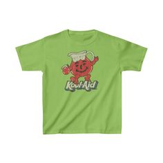 Animated Face, Kool Aid Man, Famous Words, Glass Pitcher, Tomboy Outfits, Kool Aid, Mens Graphic Tee, Vintage Children, Kids Tshirts