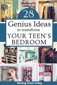 Closet Designs For Small Bedrooms, Closet Organization Ideas Teen Girl, Vertical Storage Ideas Bedroom, Closet Nook Ideas Bedroom, Teen Girl Closet Organization, Teen Storage Ideas, Teen Girl Closet, Cool Teenage Girl Rooms, Teen Room Organization