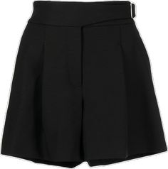 Black High-waisted Belted Shorts, Black Belted High-waisted Shorts, Chic Black Belted Shorts, Chic Short Length Bottoms With Waistband, Belted Black Shorts, Chic Bottoms With Short Length And Waistband, High-waisted Shorts With Waistband, Chic Bottoms With Waistband In Short Length, Fitted Belted High-waisted Shorts