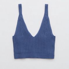 Never Worn Blue Aerie Sweater Tank Top Aerie Sweater, Sweater Tank Top, Sweater Tank, Cropped Sweater, Color Blue, Tank Top, Womens Tops, Tank Tops, Women Shopping