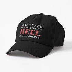 babyface in the streets hell in the sheets baseball cap with pink and red lettering