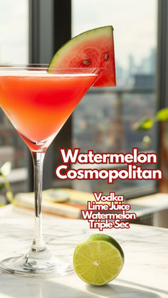 Watermelon Cosmopolitan Watermelon Cosmopolitan, Refreshing Summer Drinks Alcohol, Watermelon Juice Cocktail, Watermelon Recipes Drinks, Watermelon Cocktails, Mango Vodka