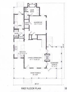 the first floor plan for this house