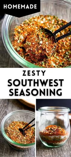 zesty southwest seasoning recipe in a glass bowl