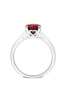 Make a stunning statement of style with this brilliant ring crafted with a solitaire garnet. Total garnet weight: 1.60ct. Sterling silver/garnet Imported Brilliant Ring, Ring Crafts, Solitaire Ring, Nordstrom Rack, Garnet, Nordstrom, Size 7, Sterling Silver, Ring