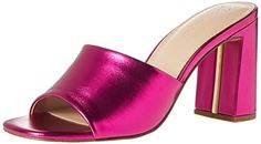 The Drop Women's Pattie High Block-Heeled Mule Sandal Pink Mules, Block Heel Mule, Heeled Mule, Women's Outfits By Occasions, Heeled Mules Sandals, Jewelry By Material, Girlie Style, Pink Metallic, The Drop