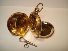 Excellent Edwardian 1869, 10 size pocket watch hunt case style in solid 18 kt gold. This watch is in good working condition, all covers work properly and shows very little wear. The dial is without cracks or hairlines truly amazing with a sub seconds dial. This mechanical movement is a key wind and key set it comes with a key. The case alone without a movement weighs over 34 grams of 18 kt gold. Victorian Self-winding Pocket Watch Collectible, Victorian Self-winding Collectible Pocket Watch, Victorian Self-winding Pocket Watch, Antique Yellow Gold Self-winding Pocket Watch, Antique Gold Compact Pocket Watch, Antique Gold Self-winding Pocket Watch, Pocket Watches, Mechanical Movement, Salisbury