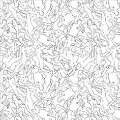 a black and white drawing of people dancing