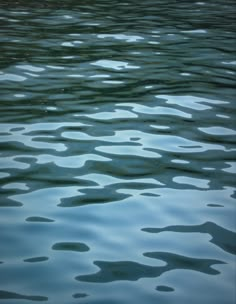 the water is very calm and blue with some waves coming in to it's surface