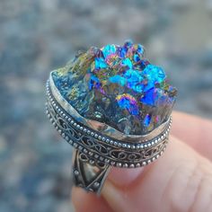 Brand New Handmade Titanium Crystal Druzy Antique Design Silver Statement Ring. Size 8.25 925 Stamped New To Poshmark? Use Referral Code Kimberlyn222 To Receive $10. Iridescent Sterling Silver Rings For Gifts, Spiritual Silver Round Crystal Ring, Spiritual Silver Crystal Ring Gift, Handmade Iridescent Rings For Anniversary, Nickel-free Silver Crystal Ring Gift, Iridescent Sterling Silver Promise Ring, Iridescent Sterling Silver Crystal Ring For Anniversary, Spiritual Silver Jewelry Cadmium-free, Iridescent 925 Stamped Jewelry For Anniversary