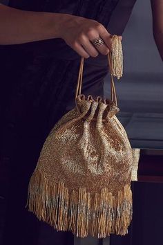 Shop for Lovetobag Firante Potli Bag With Handle Online at Aza Fashions Crochet Drawstring Bag, Drawstring Bag Pattern, Bags Patterns, Micro Beads, Potli Bag, Top Satin, Crochet Pouch, Bridemaids Gifts, Shoulder Sling