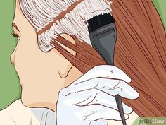 How to Balayage (with Pictures) - wikiHow How To Balayage, Diy Highlights Hair, Hair Platinum Blonde, Vampire Style, Hair Dye Videos, Warm Brown Hair, Vampire Look, Yellow Blonde