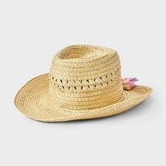 Get a blend of style and sun protection with the Girls' Straw Cowboy Hat - art class™. Featuring straw construction, this hat provides a lightweight and breathable feel. The braided design and tassel detail give it a fashionable look. This girls' straw cowboy hat from art class™ is ideal for sunny days or any outdoor adventure. art class™: One-of-a-kind looks for the one and only you. Hat Art, Straw Cowboy Hat, Adventure Art, Sneaker Art, Braid Designs, Tween Outfits, Scarf Hat, Paper Straws, The One And Only