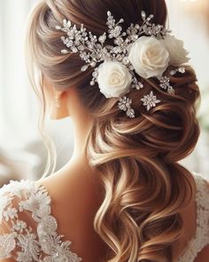 Jayne Matthews, Hairstyle Accessories, Good Haircut, Side Updo, Hair Mistakes, Romantic Updo, Floral Crowns, Let It Flow, Peinados Recogidos