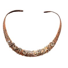 This Copper Silver Twisty on choker dares you to be unique. With sixteen inches of recycled copper and silver wire, hammered, then twisted around a U choker, you'll turn heads and make a statement. Plus, protective coating preserves the copper and all metal components are hypoallergenic and nickel-free. Embrace adventure - get your unique twist today! Copper Jewelry, Silver Wire, Advent, Choker, Copper, Twist, Turn Ons, Silver