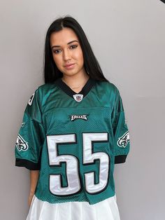 Custom Vintage Philadelphia Eagles 'Bradley' Cropped Jersey Eagles Jersey Outfit Women, Eagles Outfit Philadelphia Women, Philadelphia Eagles Outfits For Women, Outfit Jersey, Vintage Philadelphia Eagles, Eagles Philadelphia, Cropped Jersey, Eagles Jersey, Football Jersey Outfit