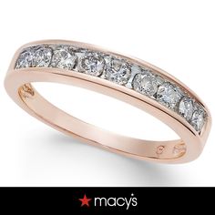 in stock Macy's Diamond Ring For Formal Occasions, Rose Gold Diamond Ring Channel Set For Anniversary, Rose Gold Channel Set Diamond Ring For Anniversary, Elegant Rose Gold Diamond Ring Channel Set, Classic Rose Gold Channel Set Jewelry, Rose Gold Channel Set Diamond Ring, Rose Gold Channel Set Jewelry For Anniversary, Rose Gold Channel Set Round Rings, Anniversary Rose Gold Jewelry With Channel Set