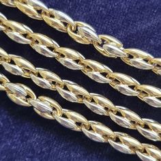 A fine quality necklace from Italian luxury designer Chimento, the fancy links made in 18ct yellow and white gold, fastened by a lobster claw clasp, with Chimento's stamp. Circa 2000's. With Italian (Vicenza) marks for 18ct gold. The chain measures approximately 500mm / 20 inches (L) x 4.9mm (W). The approximate weight is 25.9 grams. Please note that the antique box pictured is for display purposes only. Thank you. CONDITION: In very good vintage condition, with minimal surface wear commensurate with age. The clasp functions perfectly. LAYAWAY: We happily offer layaway/deposits on the majority of our items. Please send us a message if you would like to arrange a layaway. Layaways are not available on sale items. SHIPPING: All items are packed in a gift box and are sent securely within 1-3 Luxury Wheat Chain Necklace, 14k Gold Wheat Chain Necklace For Formal Events, 14k Gold Wheat Chain Necklace For Formal Occasions, Classic White Gold Chain Necklace, Luxury Formal Jewelry With Wheat Chain, Elegant Yellow Gold Wheat Chain Necklace, Luxury Wheat Chain Jewelry For Formal Occasions, Formal Yellow Gold Chain Necklace With Spring Ring Clasp, Formal Yellow Gold Jewelry With Wheat Chain